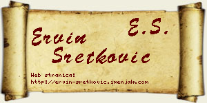 Ervin Sretković vizit kartica